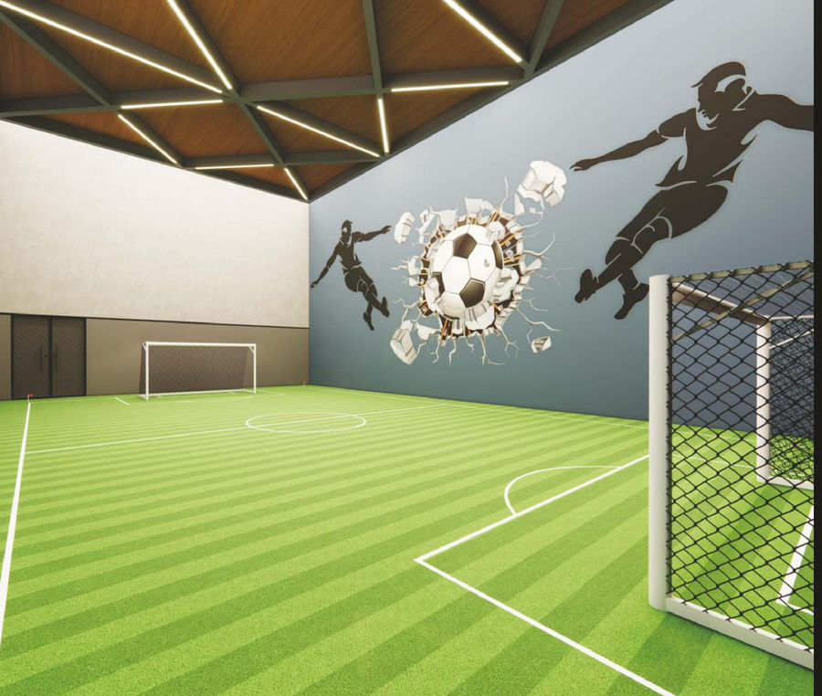 Indoor football arena
